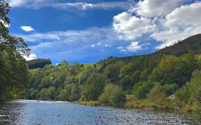 fly fishing on the welsh dee at llangollen