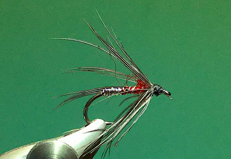 Red bling spider fly fishing