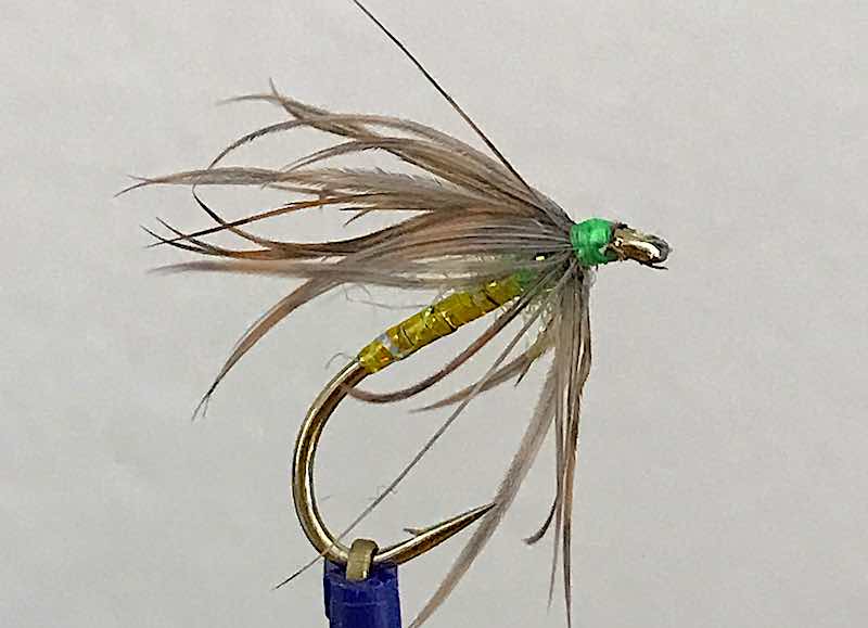 olive bling spider fly fishing