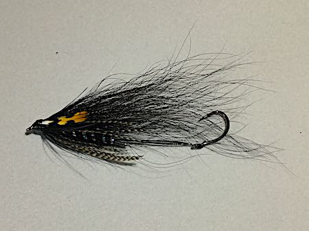 sea trout fly black and silver stinger August fishing report