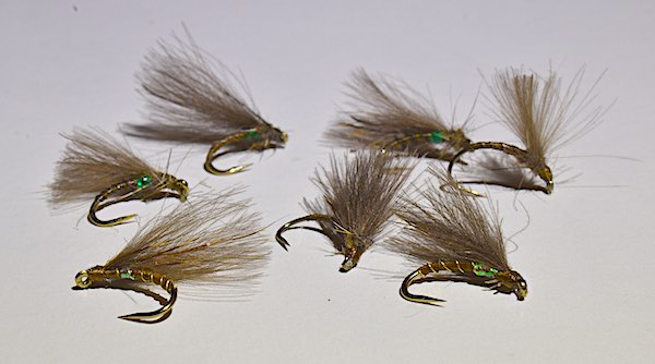 4 V Fly Size 12 Ultimate CDC Dark Olive Emerger Trout Dry Flies 