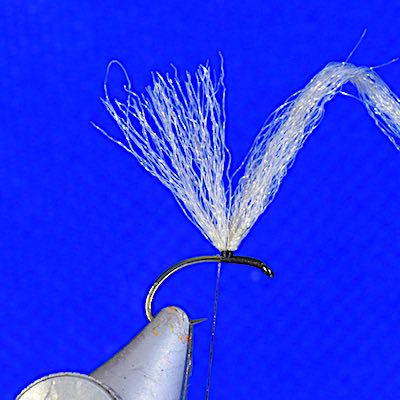 Black Gnat dry fly - stage 1
