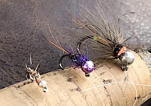 Team of grayling nymphs