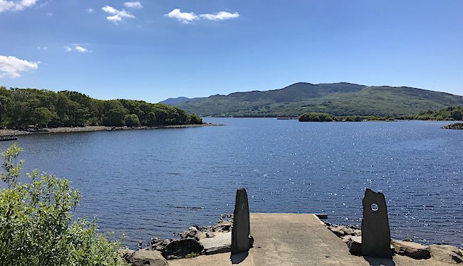 Llyn Trawsfynydd rainbow by cafe