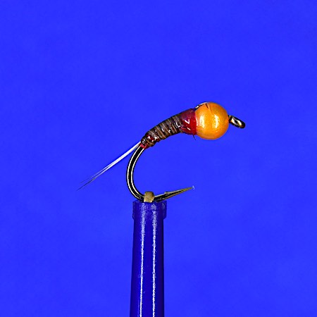Peacock quill nymph - metallic orange TB 