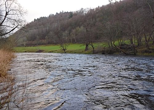 Grayling fishing report 22 Duncans pool in flood 