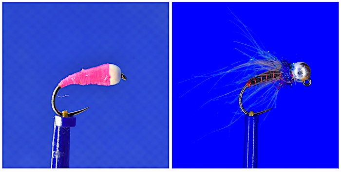 Team of nymphs - River Calder fishing 