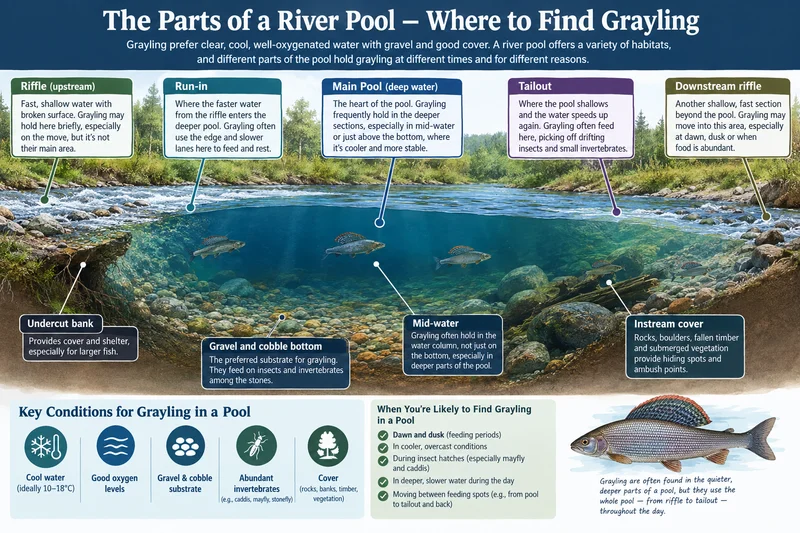 Where to find grayling in a river pool